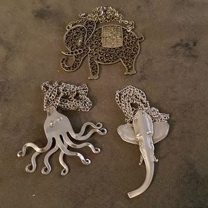 Metal animal necklaces
